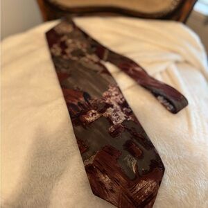 Bugatti Brown and Gray Silk Tie